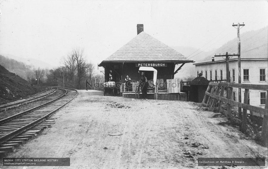 Postcard: Railroad Station, Petersburgh, New York